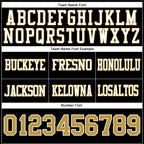 Custom Black Old Gold-White Authentic Football Jersey photo 3