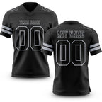 Custom Black Gray Authentic Football Jersey