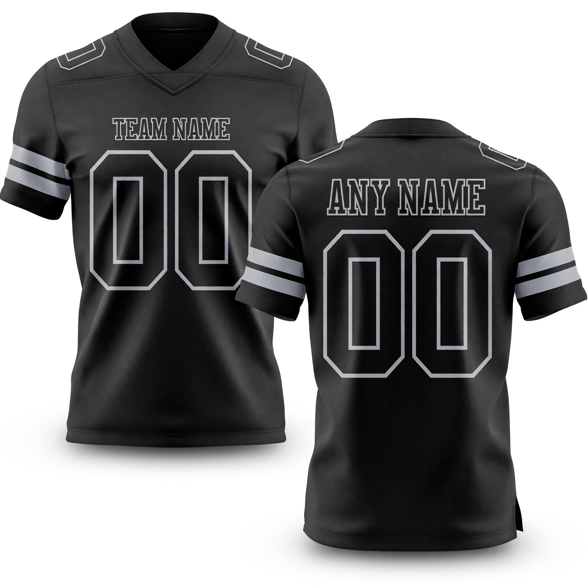 Custom Black Gray Authentic Football Jersey