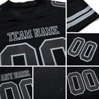 Custom Black Gray Authentic Football Jersey detail