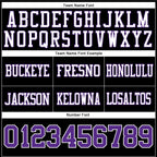 Custom Black Purple-White Authentic Football Jersey photo 4