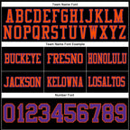 Custom Black Purple-Orange Authentic Football Jersey photo 3