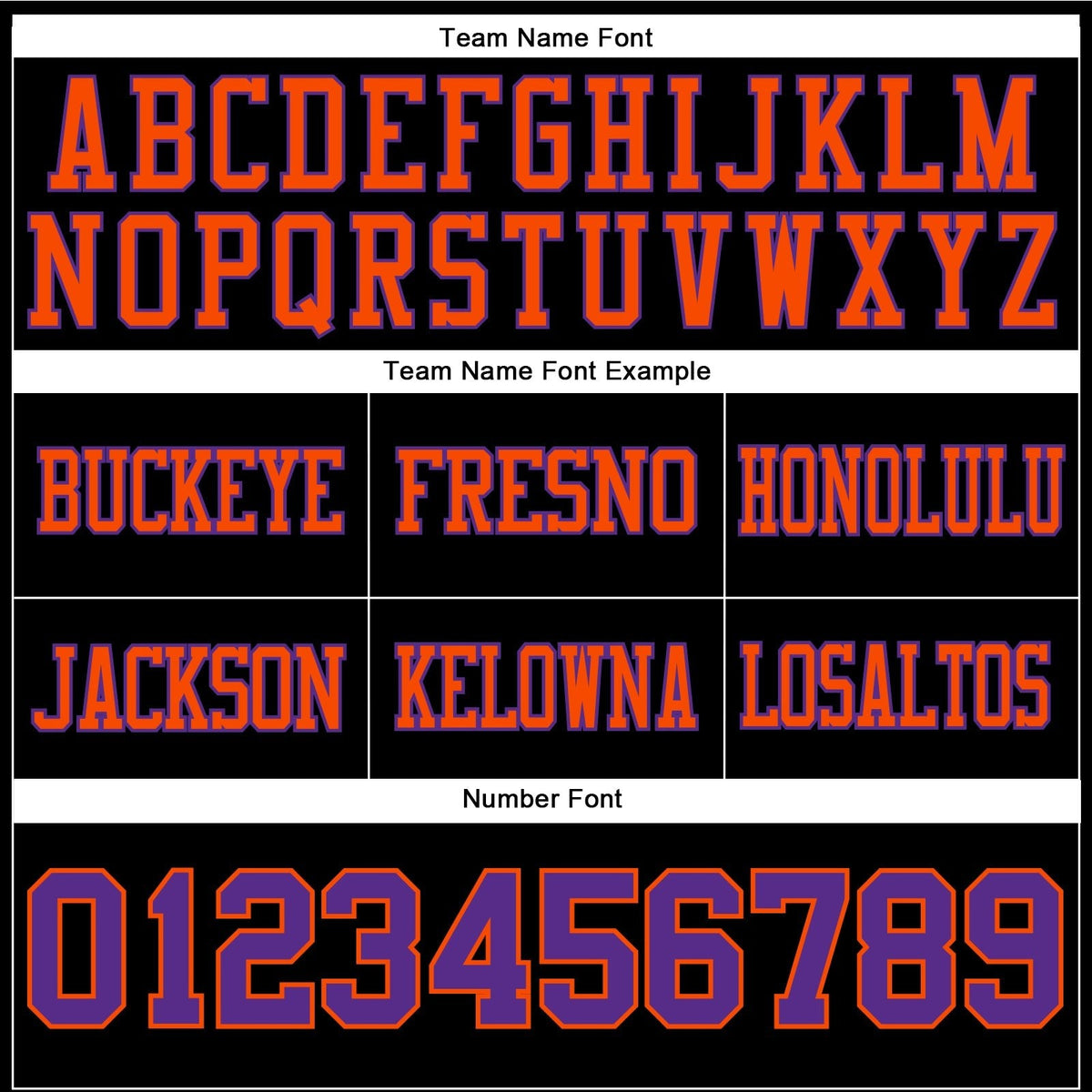 Custom Black Purple-Orange Authentic Football Jersey photo 3