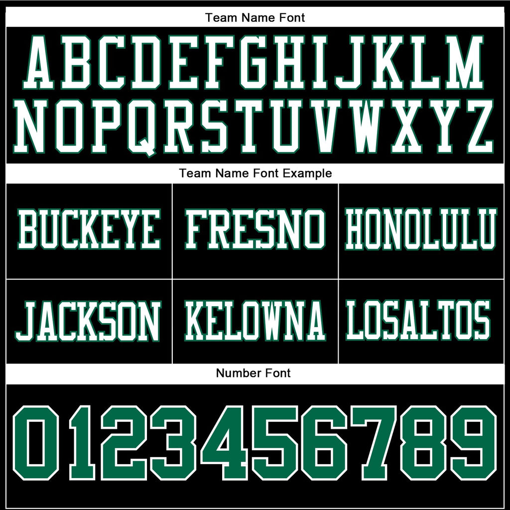 Custom Black Kelly Green-White Authentic Football Jersey photo 3