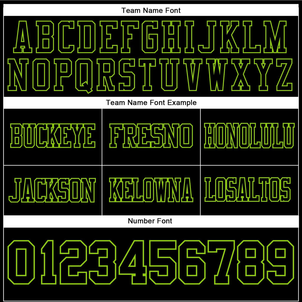 Custom Black Neon Green Authentic Football Jersey photo 4
