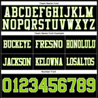 Custom Black Neon Green-White Authentic Football Jersey photo 4