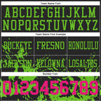 Custom Black Hot Pink-Aurora Green 3D Pattern Splash Authentic Football Jersey photo 3