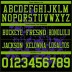Custom Black Neon Green-Purple 3D Pattern Splash Authentic Football Jersey photo 3