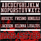 Custom Black Red-White 3D Pattern Splash Authentic Football Jersey photo 4