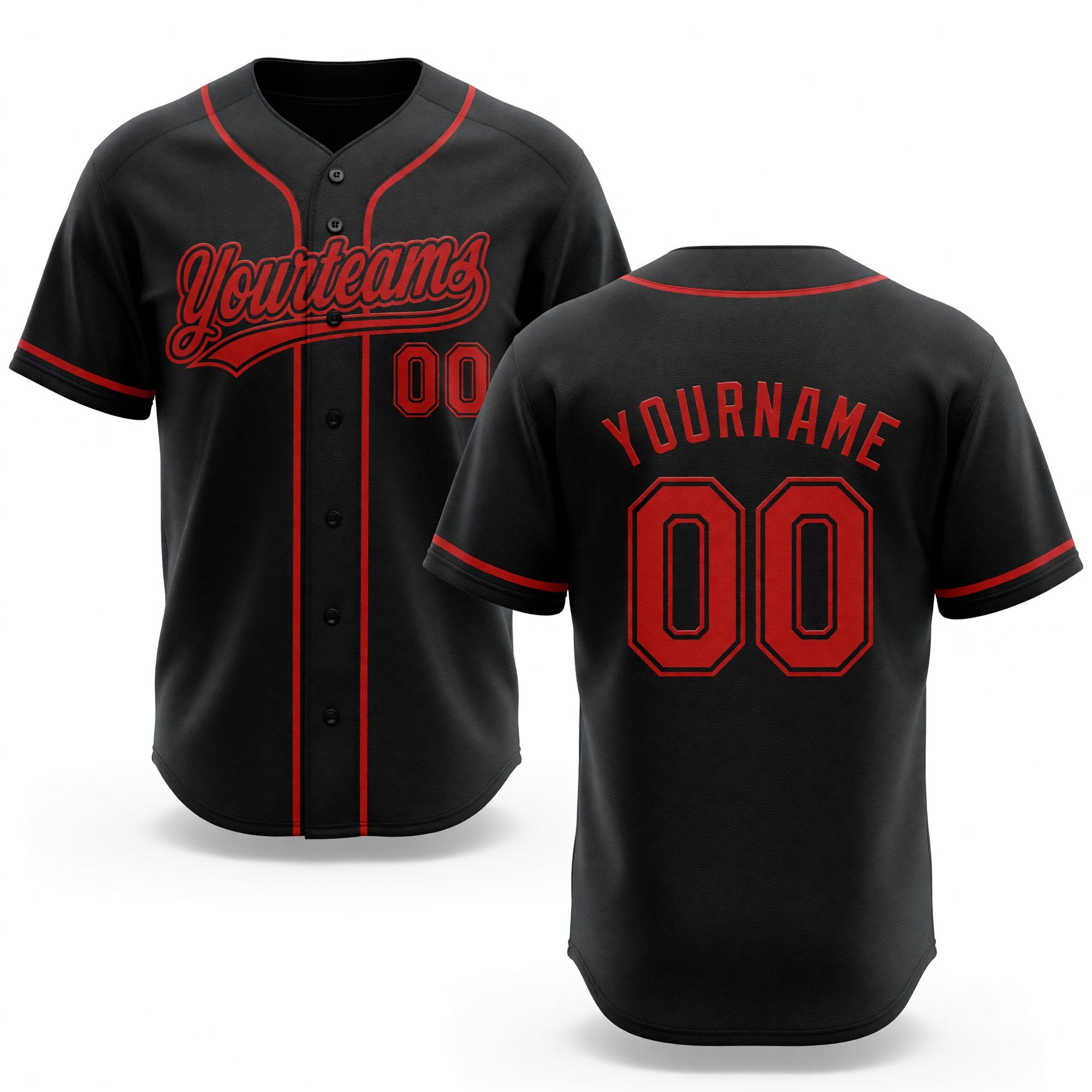 Custom Stitched Black Red Baseball Pullover Sweatshirt Hoodie
