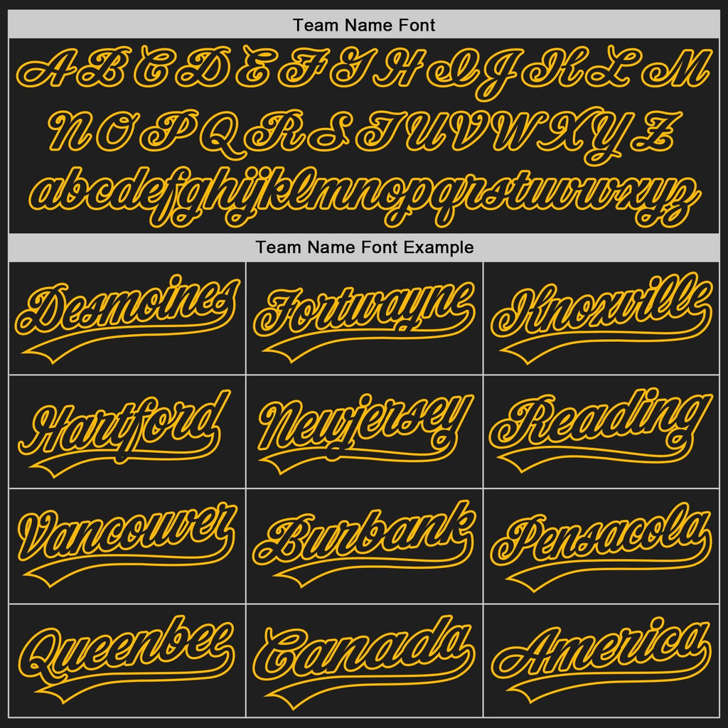 Custom Stitched Black Gold Baseball Pullover Sweatshirt Hoodie photo 3