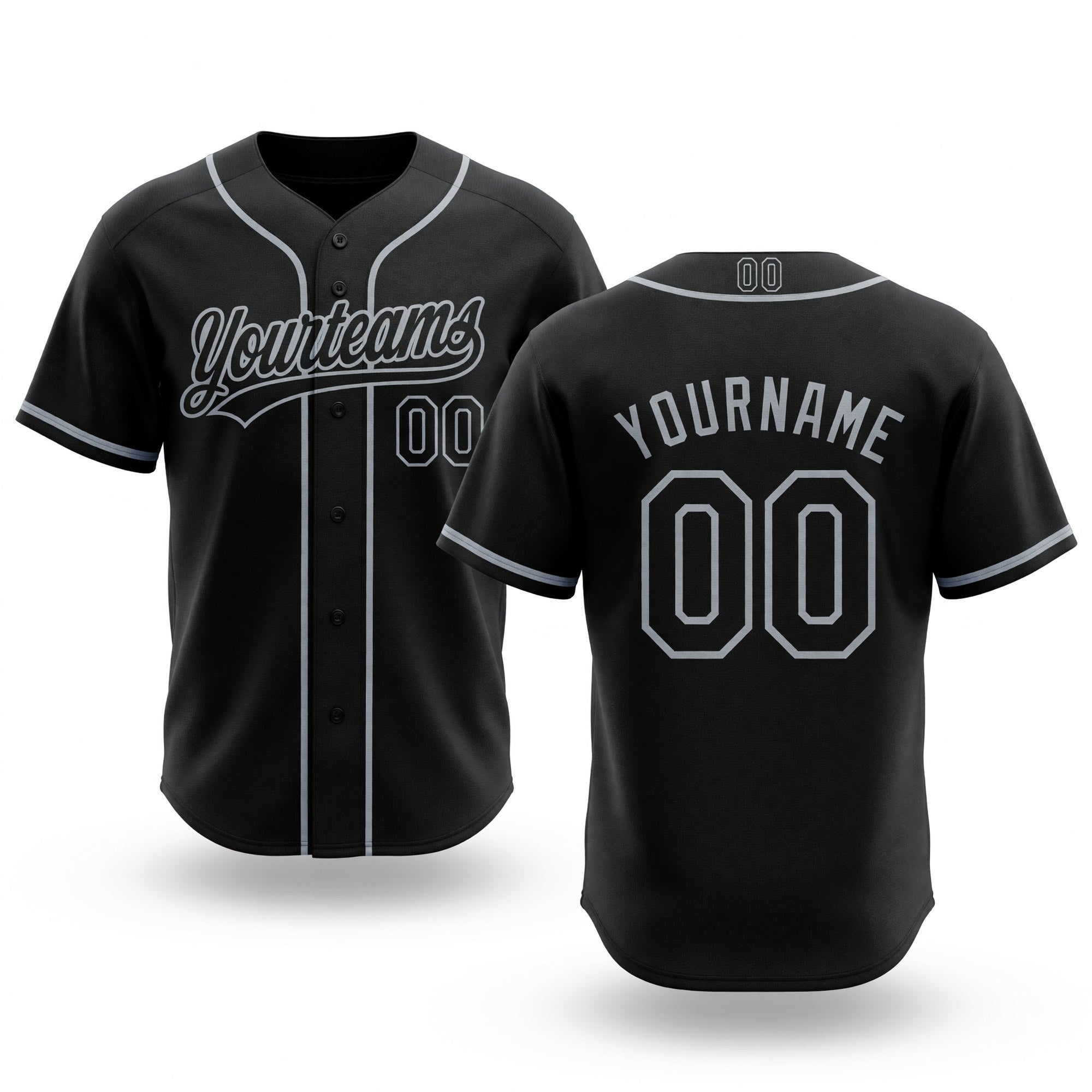 Custom Stitched Black Gray Baseball Pullover Sweatshirt Hoodie