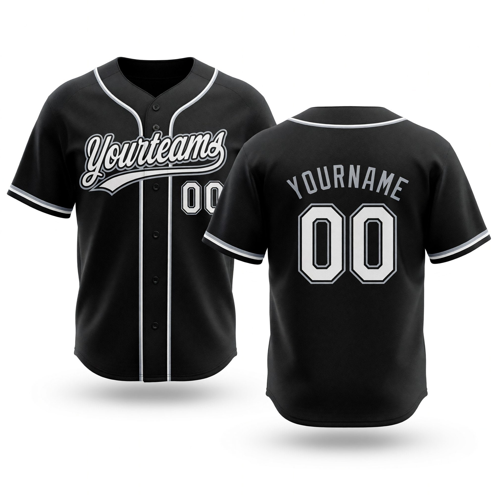 Custom Stitched Black White-Gray Baseball Pullover Sweatshirt Hoodie