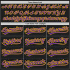 Custom Stitched Black Purple-Gold Baseball Pullover Sweatshirt Hoodie photo 3