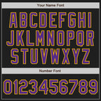 Custom Stitched Black Purple-Gold Baseball Pullover Sweatshirt Hoodie photo 4