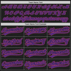 Custom Stitched Black Purple-Pink Baseball Pullover Sweatshirt Hoodie photo 3
