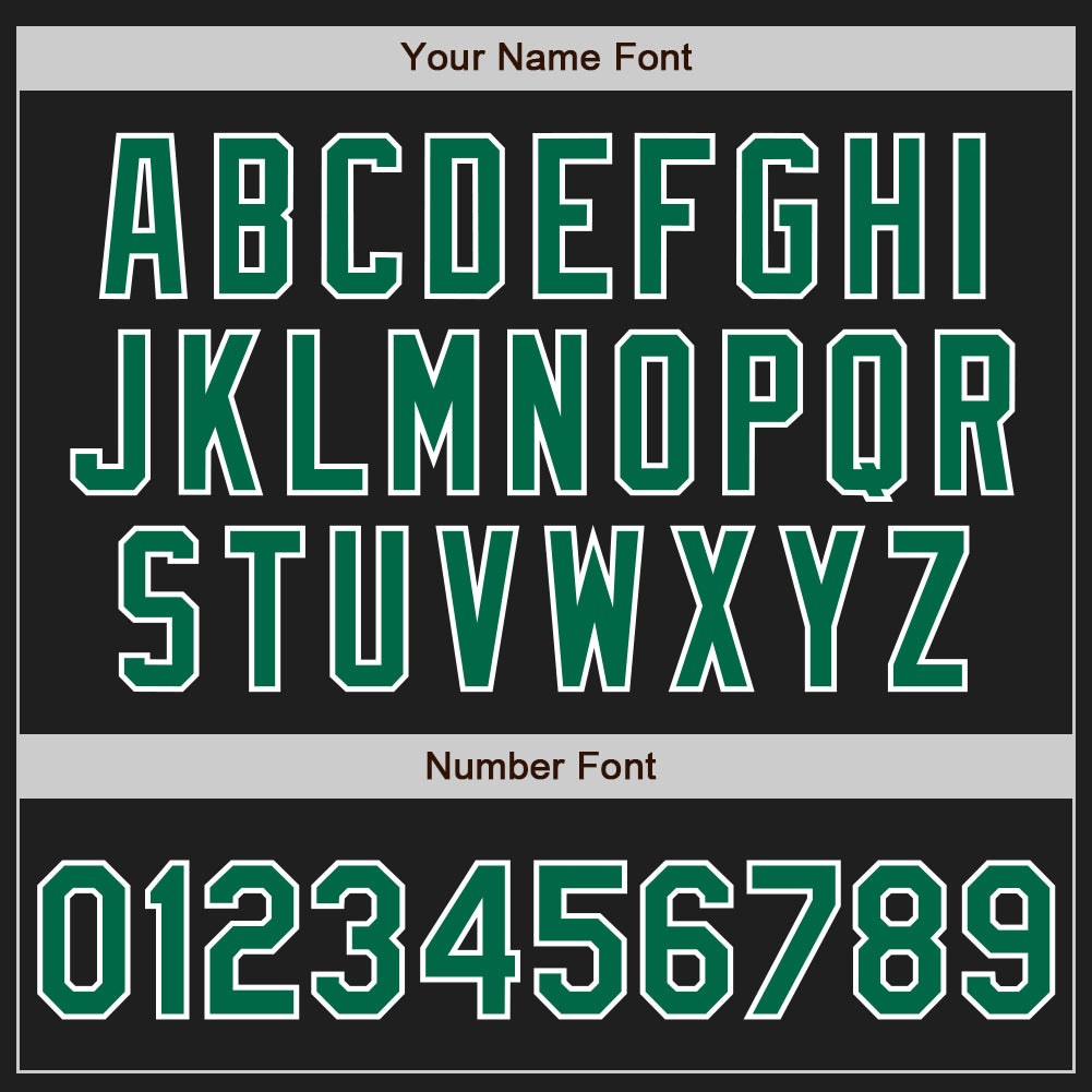 Custom Stitched Black Kelly Green-White Baseball Pullover Sweatshirt Hoodie photo 4
