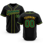 Custom Stitched Black Kelly Green-Gold Baseball Pullover Sweatshirt Hoodie