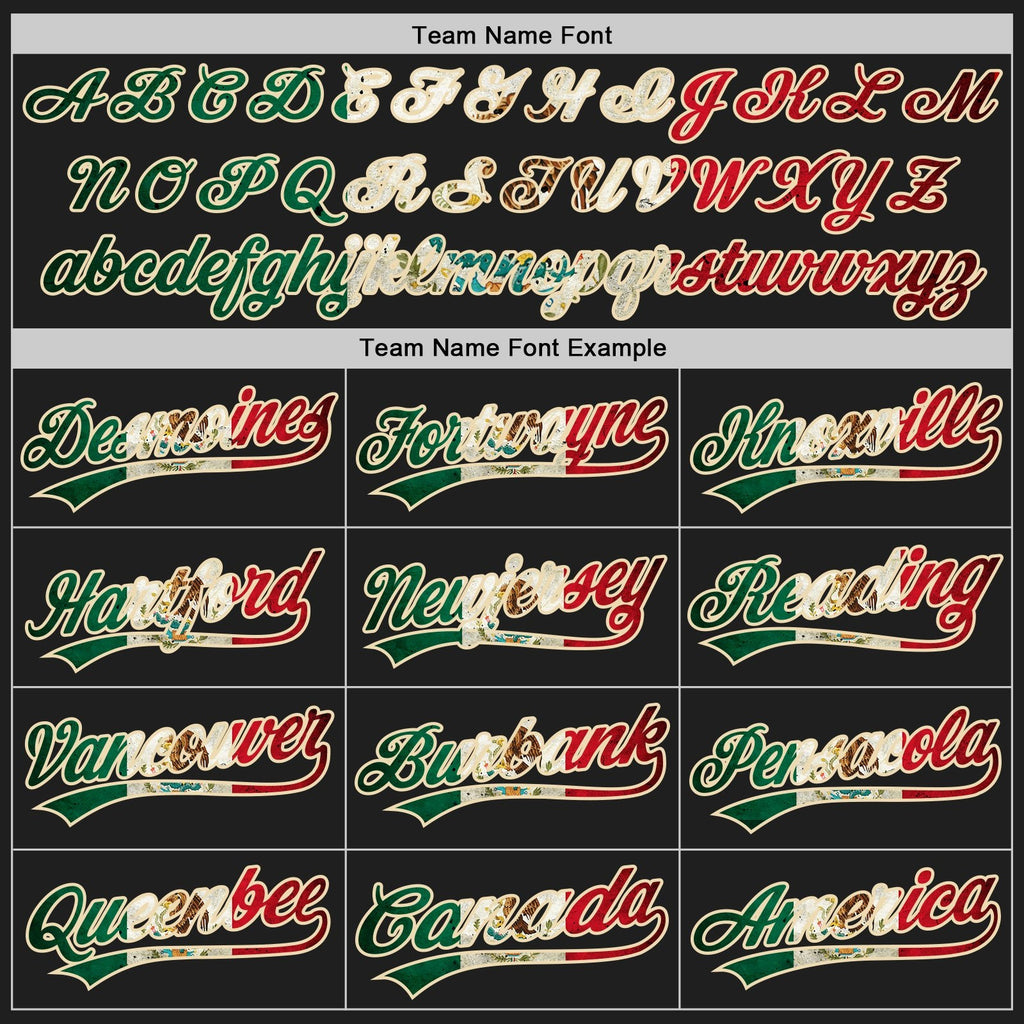 Custom Stitched Black Vintage Mexican Flag-Cream Baseball Pullover Sweatshirt Hoodie photo 3