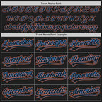 Custom Stitched Black Powder Blue-Orange Baseball Pullover Sweatshirt Hoodie photo 3