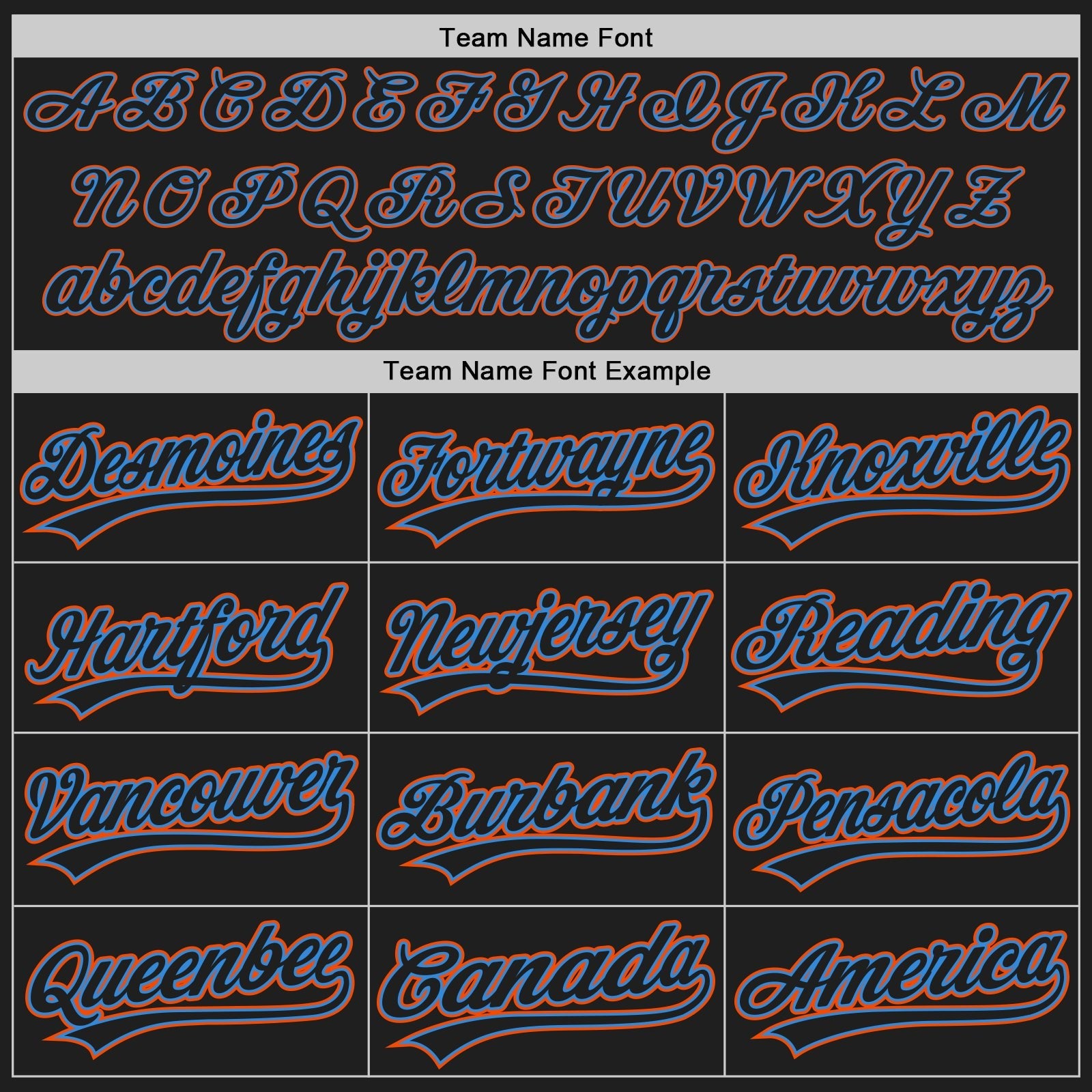 Custom Stitched Black Powder Blue-Orange Baseball Pullover Sweatshirt Hoodie photo 3