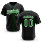 Custom Stitched Black Grass Green-White Baseball Pullover Sweatshirt Hoodie