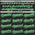 Custom Stitched Black Grass Green-White Baseball Pullover Sweatshirt Hoodie photo 3