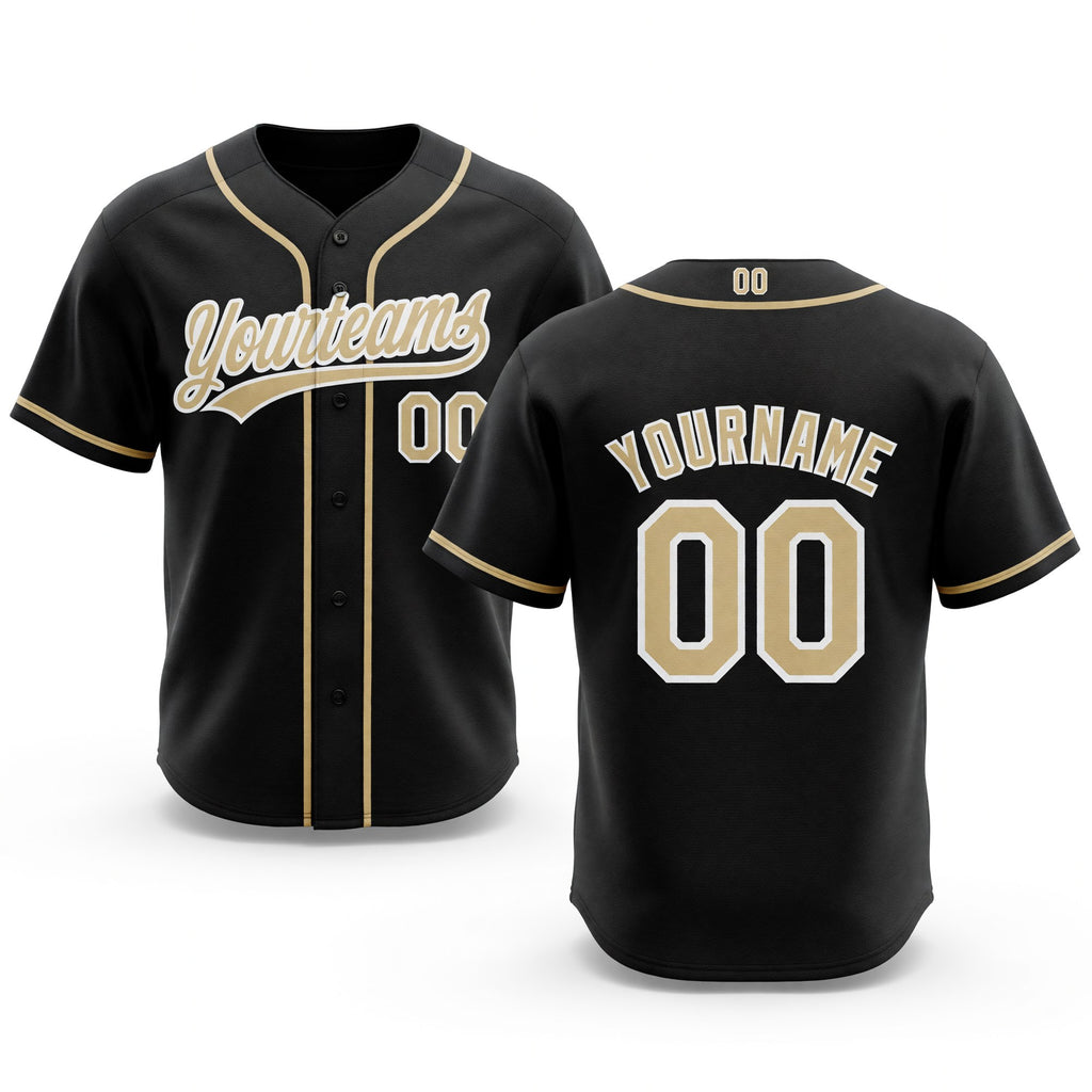 Custom Stitched Black Vegas Gold-White Baseball Pullover Sweatshirt Hoodie