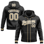 Custom Stitched Black Vegas Gold-White Baseball Pullover Sweatshirt Hoodie photo 1