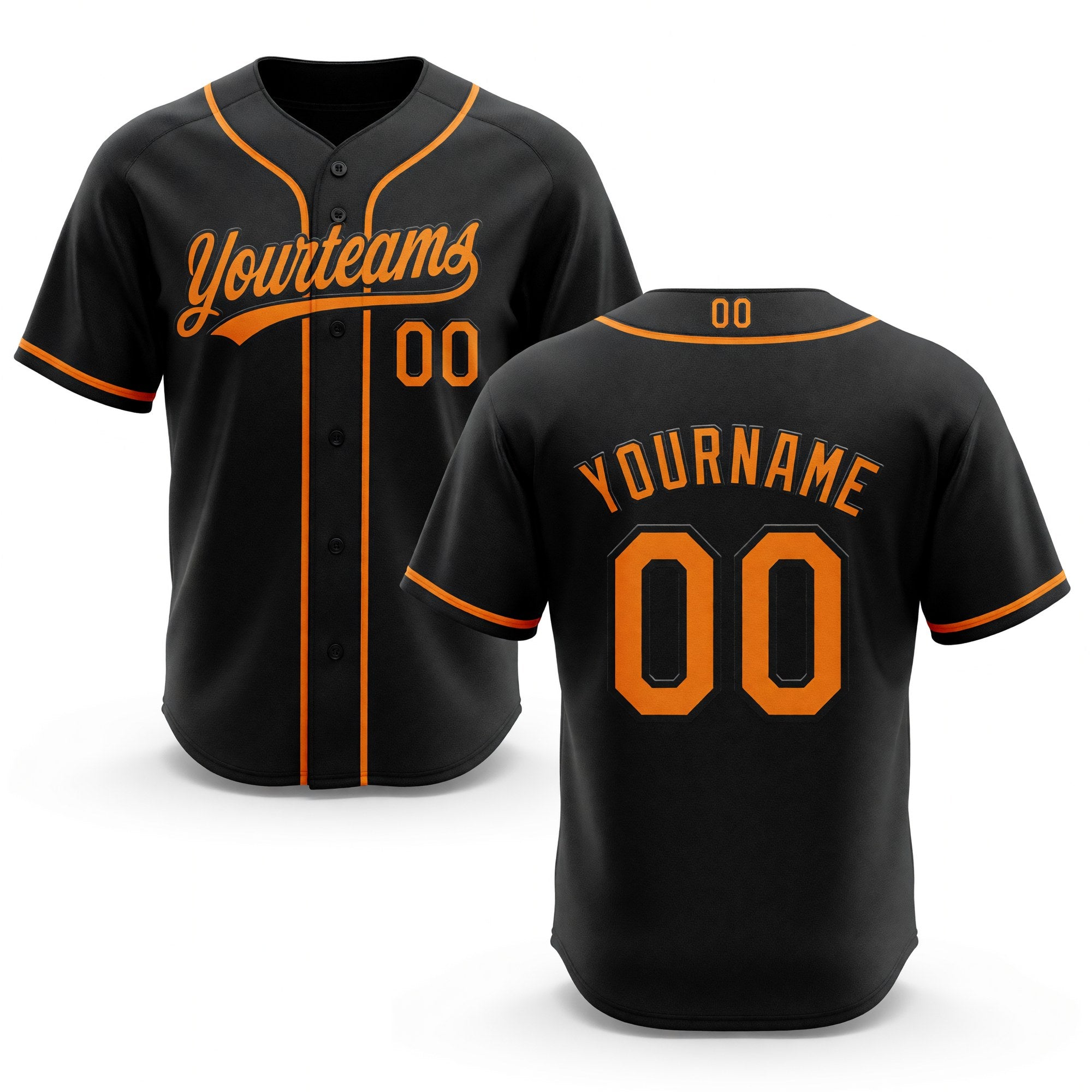Custom Stitched Black Bay Orange Baseball Pullover Sweatshirt Hoodie