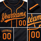 Custom Stitched Black Bay Orange Baseball Pullover Sweatshirt Hoodie detail