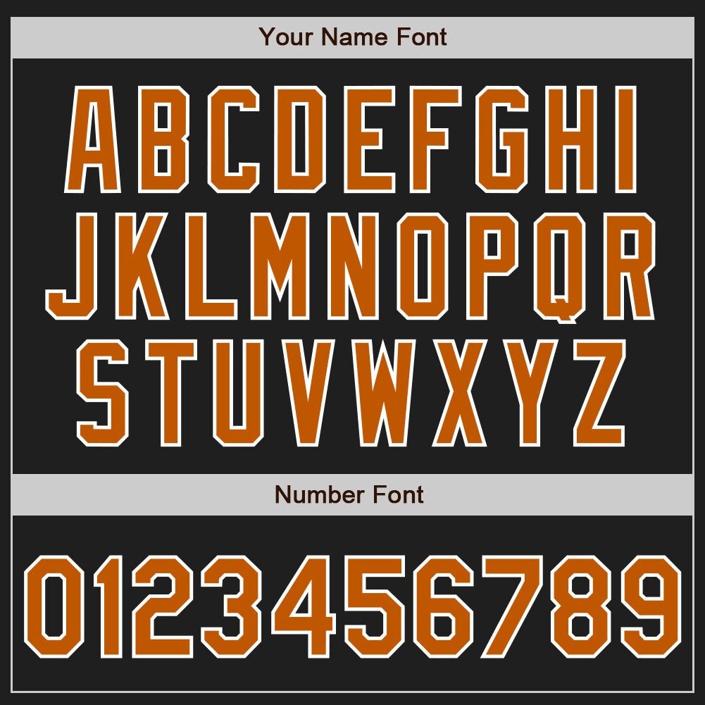 Custom Stitched Black Texas Orange-White Baseball Pullover Sweatshirt Hoodie photo 4