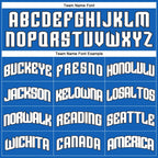 Custom Blue White Pinstripe White-Black Authentic Basketball Jersey photo 2