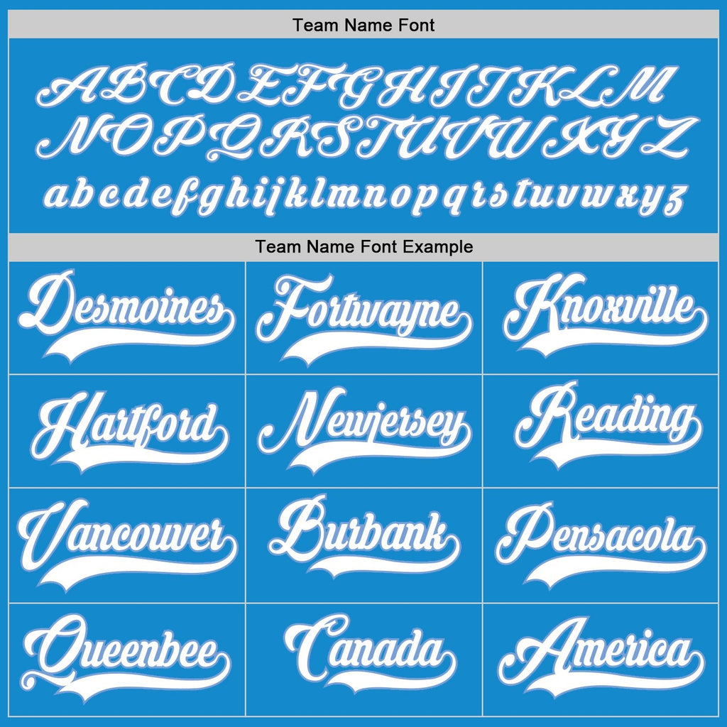 Custom Blue White-Light Blue Hockey Jersey photo 3