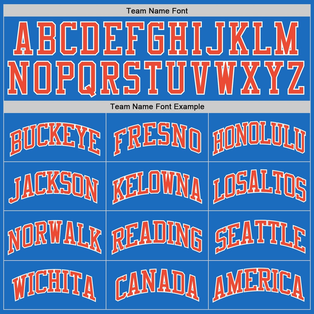 Custom Blue Orange-White Authentic Throwback Basketball Jersey photo 2