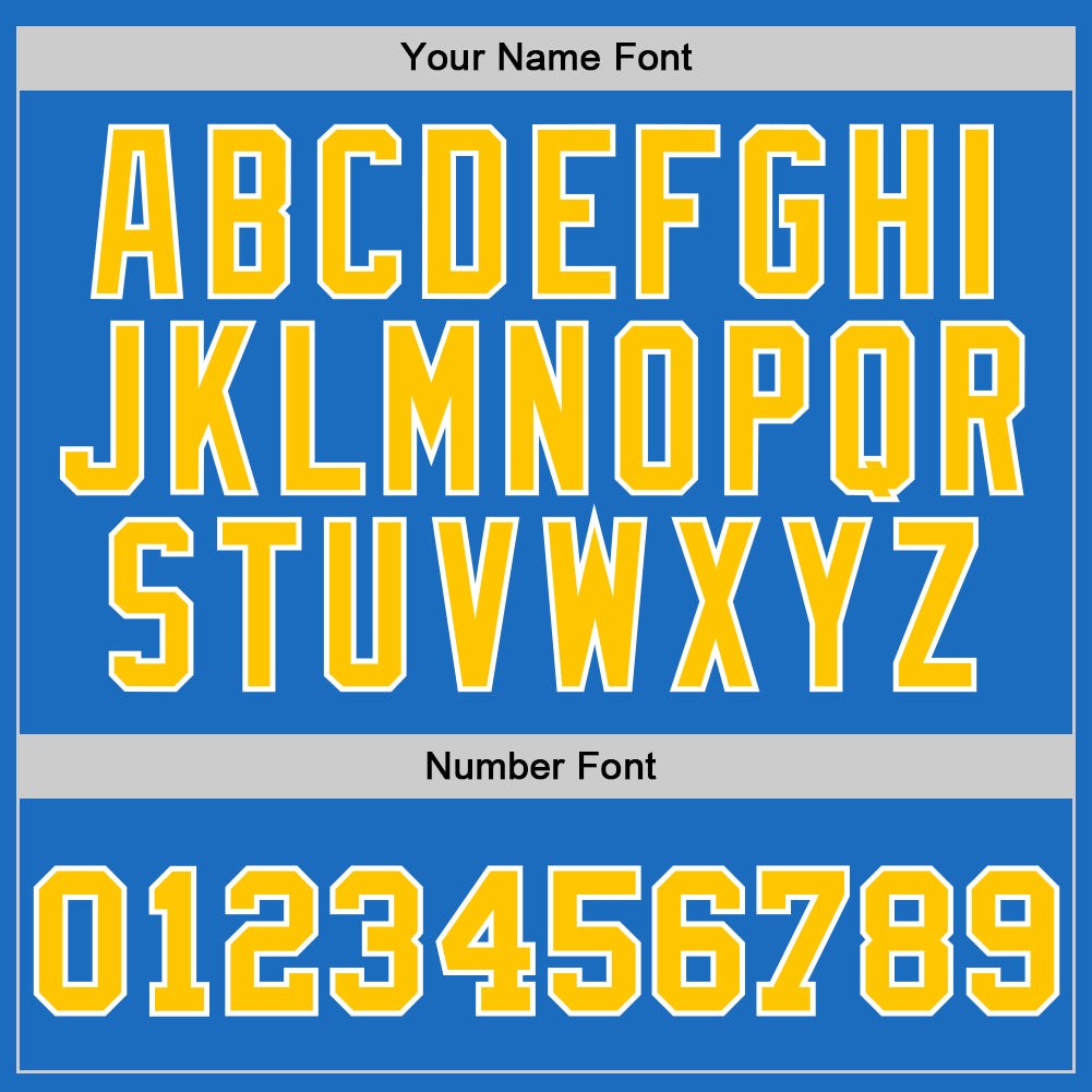 Custom Blue Gold-White Authentic Throwback Basketball Jersey photo 3