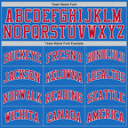 Custom Blue Red-White Authentic Throwback Basketball Jersey photo 2
