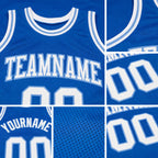 Custom Blue White-Light Blue Authentic Throwback Basketball Jersey detail