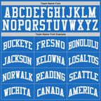 Custom Blue White-Light Blue Authentic Throwback Basketball Jersey photo 2