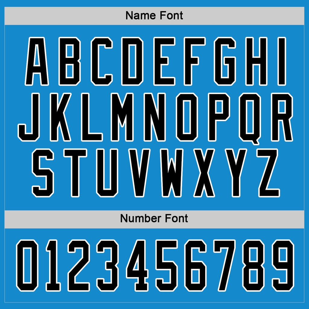 Custom Blue Black-White Hockey Jersey photo 3