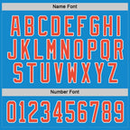 Custom Blue Orange-White Hockey Jersey photo 3