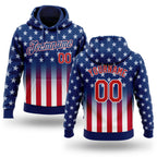 Custom Stitched Blue Red-White 3D American Flag Fashion Sports Pullover Sweatshirt Hoodie