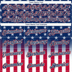 Custom Stitched Blue Red-White 3D American Flag Fashion Sports Pullover Sweatshirt Hoodie photo 3