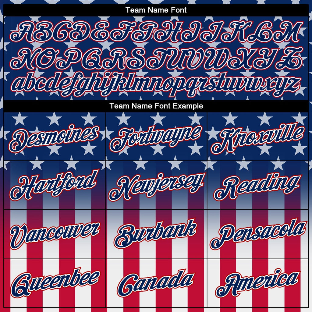 Custom Blue Red-White 3D American Flag Fashion Performance T-Shirt photo 2