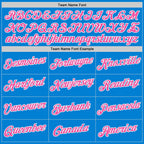 Custom Blue Pink-White Performance T-Shirt photo 2