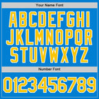 Custom Blue Gold-White Performance T-Shirt photo 3