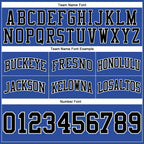 Custom Blue Black-White Authentic Throwback Basketball Shorts photo 2