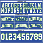 Custom Blue White-Neon Green Authentic Throwback Basketball Shorts photo 2
