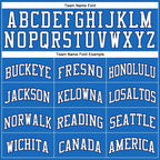 Custom Blue White-Navy Authentic Throwback Basketball Jersey photo 2