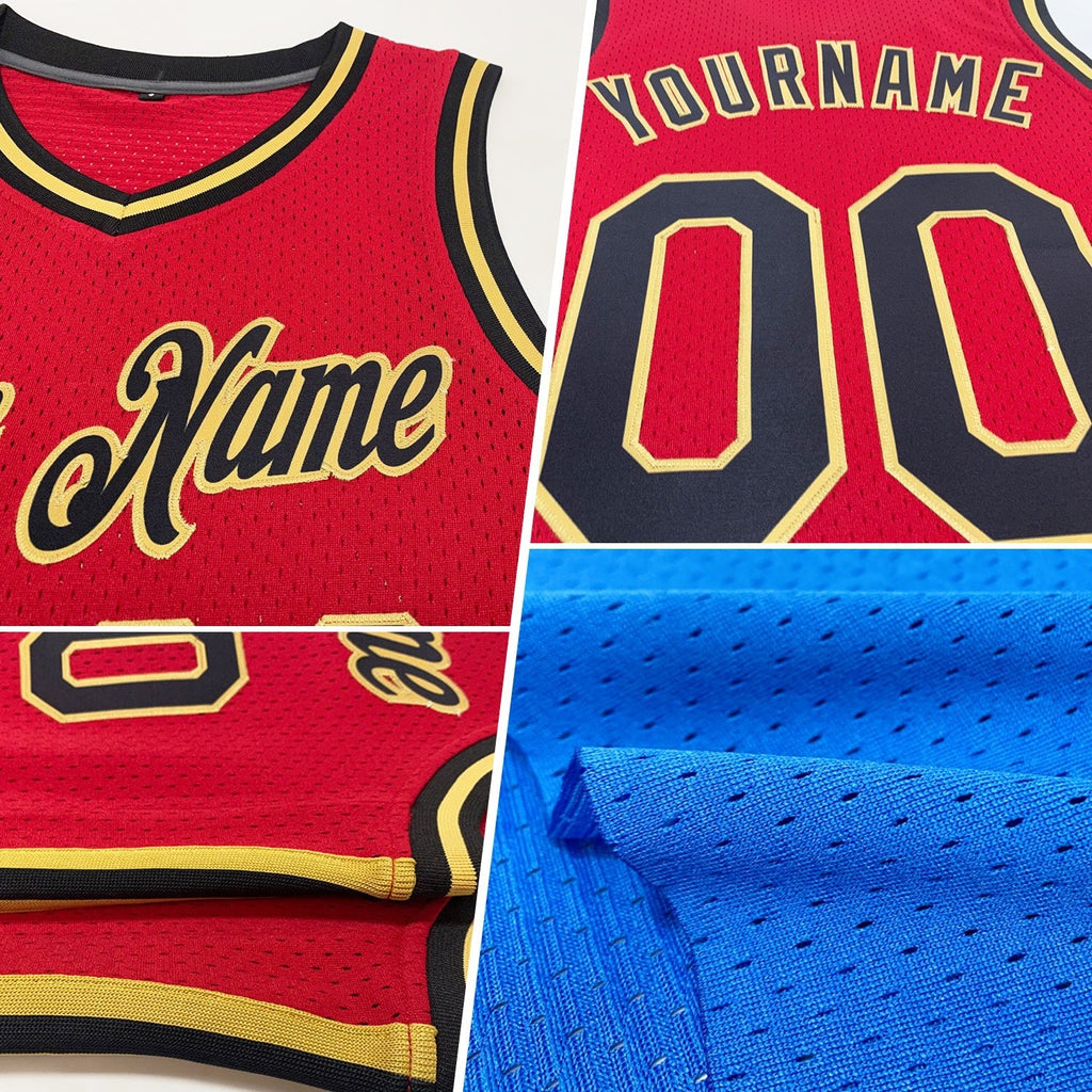 Custom Blue Orange-White Authentic Throwback Basketball Jersey photo 2